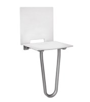 ASIENTO DUCHA PLEGABLE CON RESPALDO y SOPORTE A SUELO SOLID ESTOLI